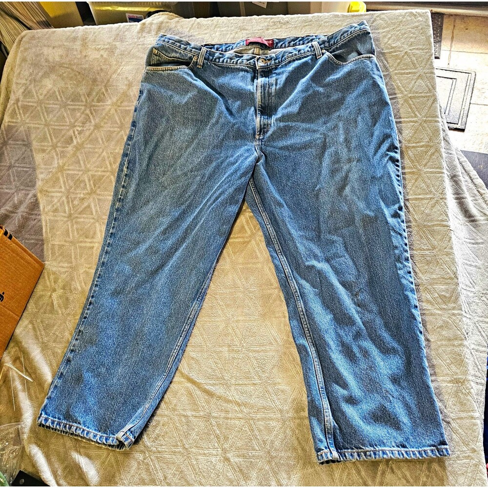 Roundtree & Yorke Authentic Denim Blue Medium Wash Straight Leg Jeans 48x28
